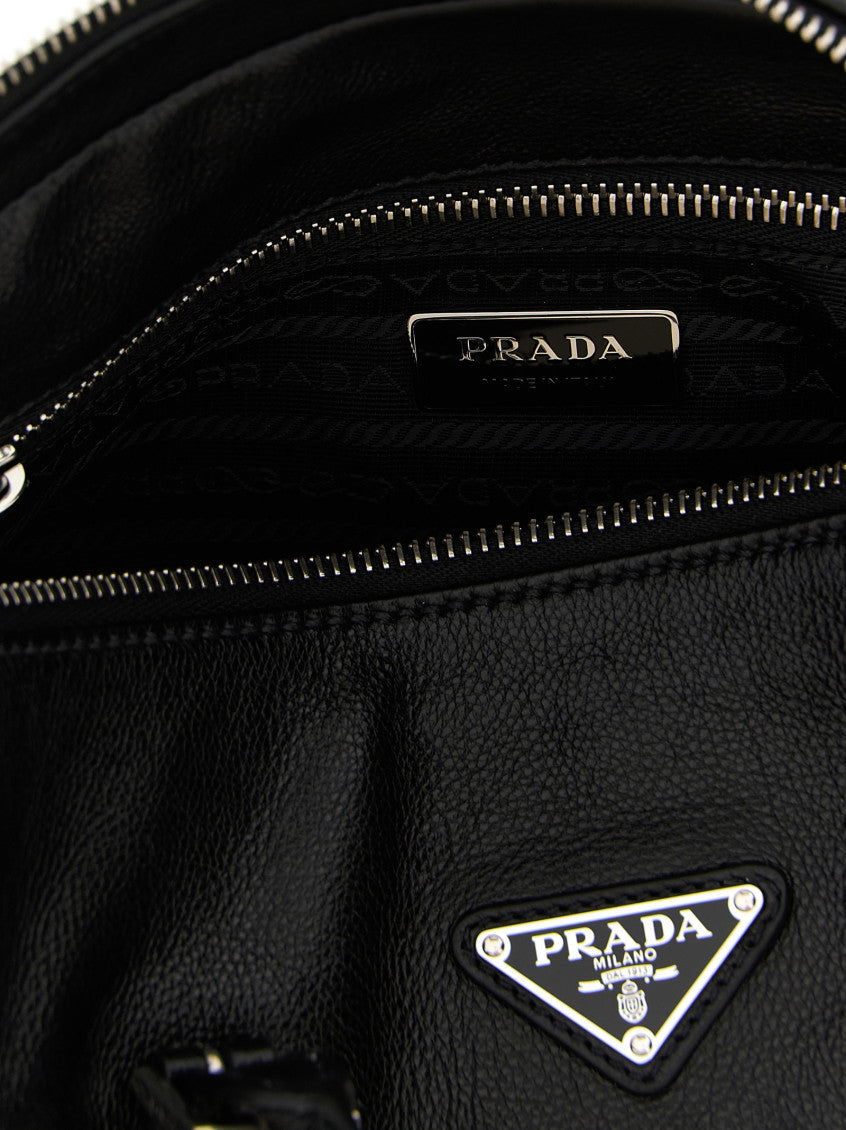 Black Logo Large Shoulder Bag 4