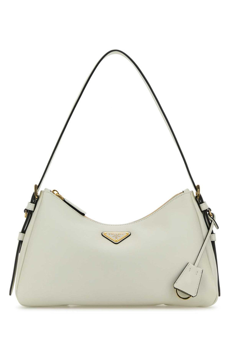 White Logo Large Shoulder Bag 1