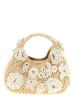 Natural Floral Crochet Mini Hobo 1