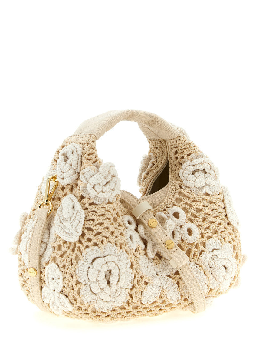 Natural Floral Crochet Mini Hobo 2