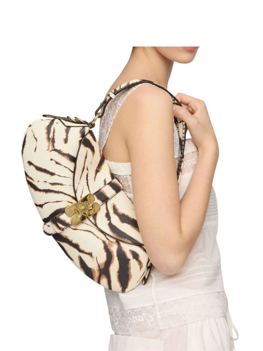 White B-Kat Large Shoulder Bag 4
