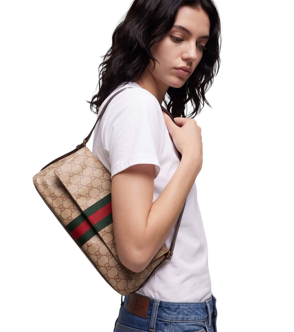 Beige Madison Medium Shoulder Bag 6