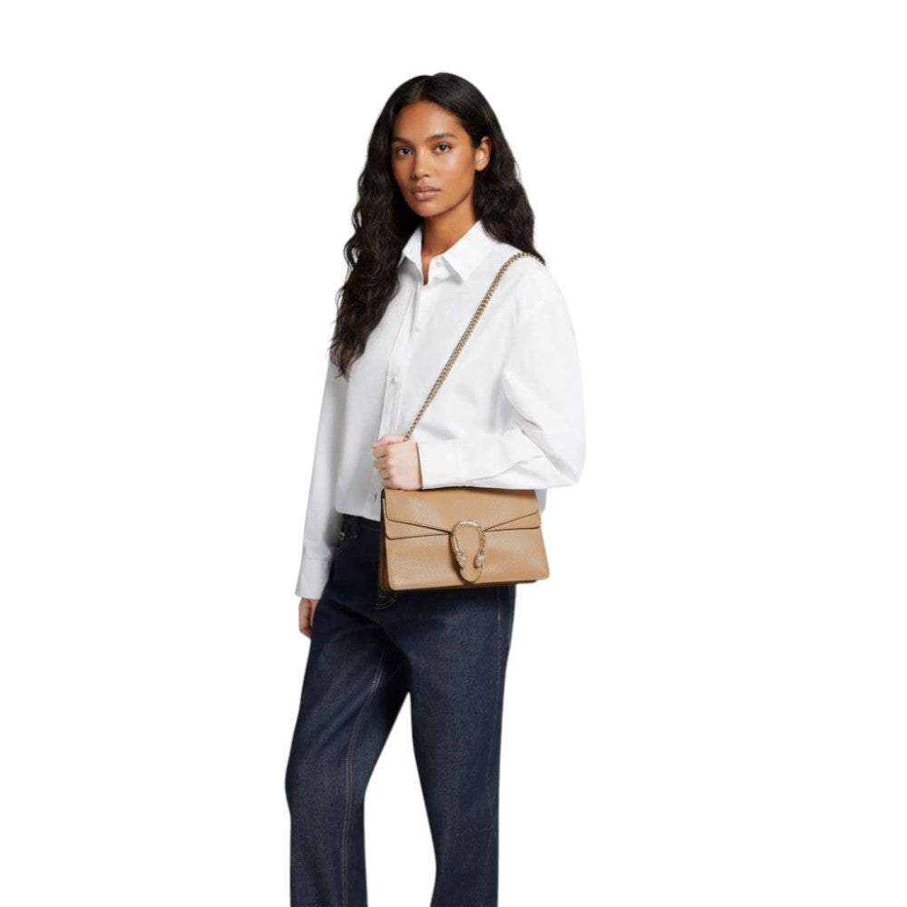 Beige Dionysus Medium Shoulder Bag 6