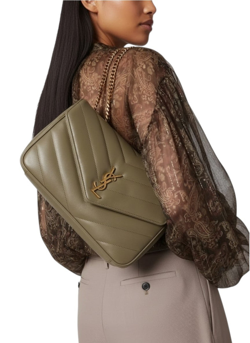 Green Loulou Medium Shoulder Bag 5