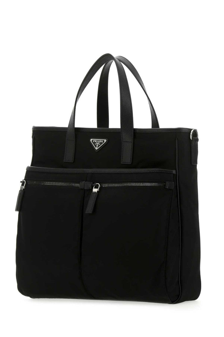 Black Re-Nylon tote bag 2
