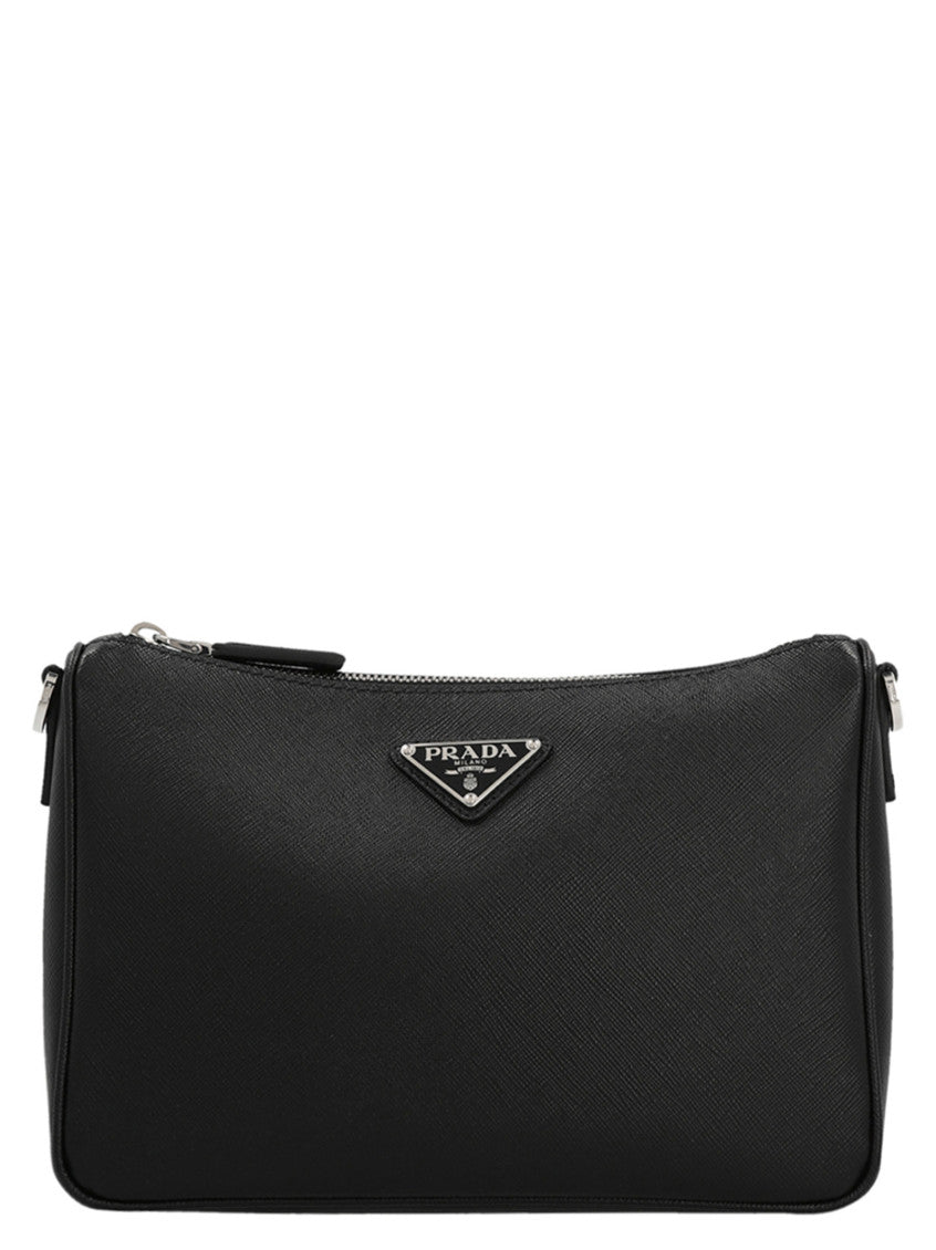 Black Logo Crossbody Bag 1