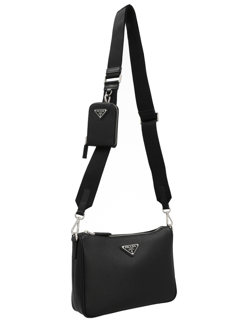 Black Logo Crossbody Bag 3
