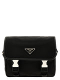 Black Re-Nylon Logo Messenger Bag 1