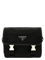 Black Re-Nylon Logo Messenger Bag 1