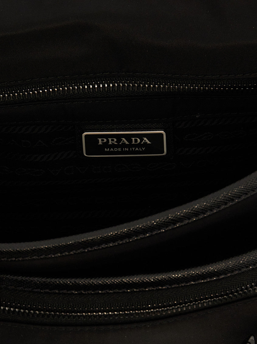 Black Re-Nylon Logo Messenger Bag 4