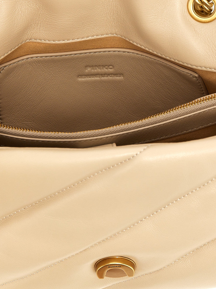 Beige 'Classic Love' Shoulder Bag 4