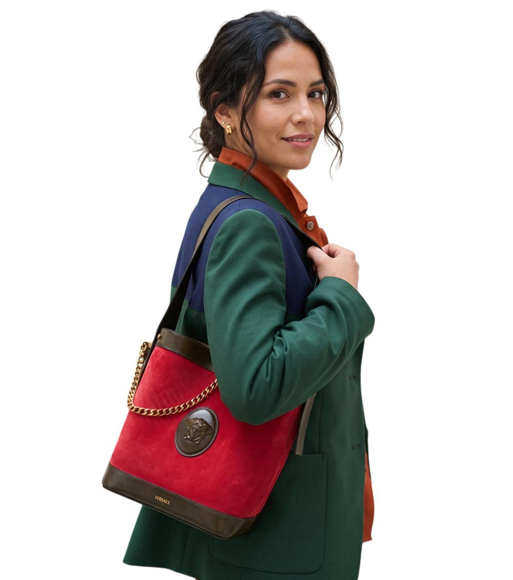 Red Pivot Small Bucket Bag 6