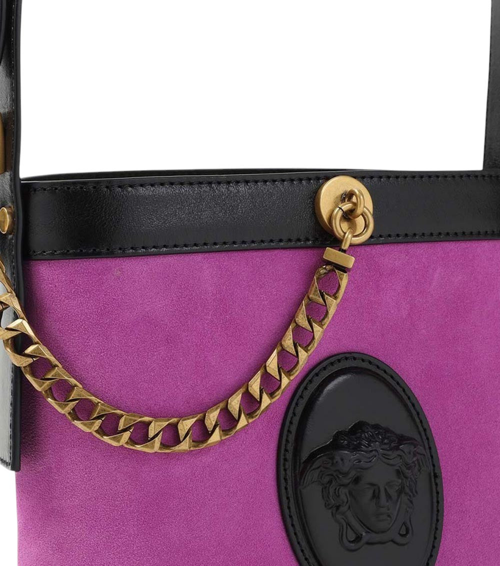 Purple Pivot Mini Bucket Bag 5