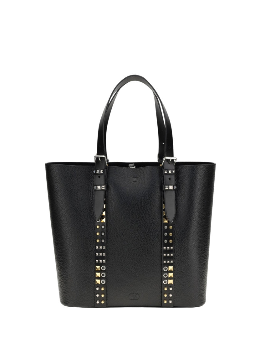 Black Rockstud medium Tote Bag 1