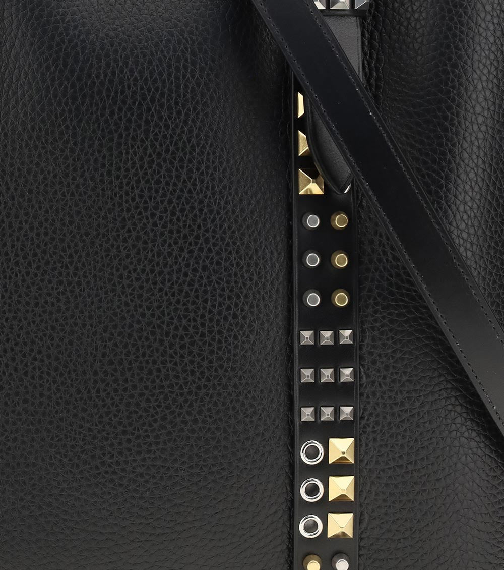 Black Rockstud medium Tote Bag 4