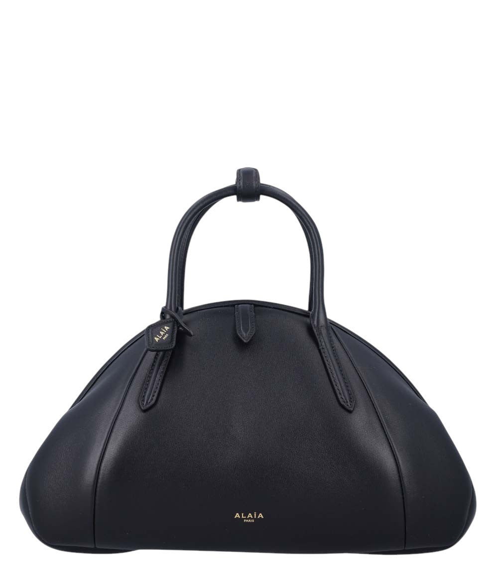 Black Logo Medium Satchel 1