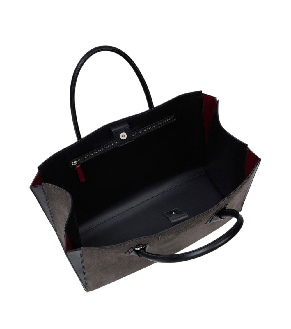 Dark Grey Antigona Medium Satchel 5