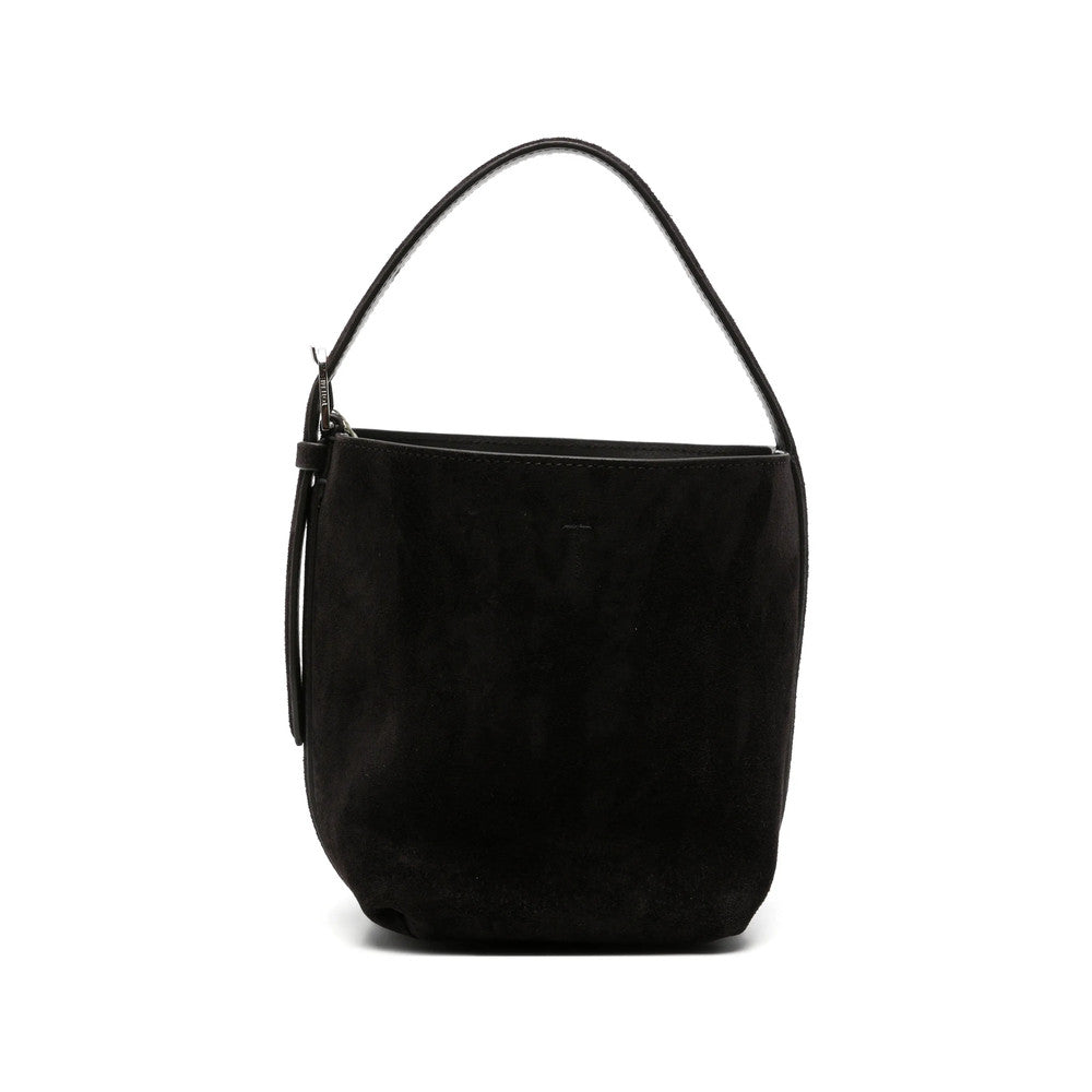 Dark Brown Belted Small Tote 1