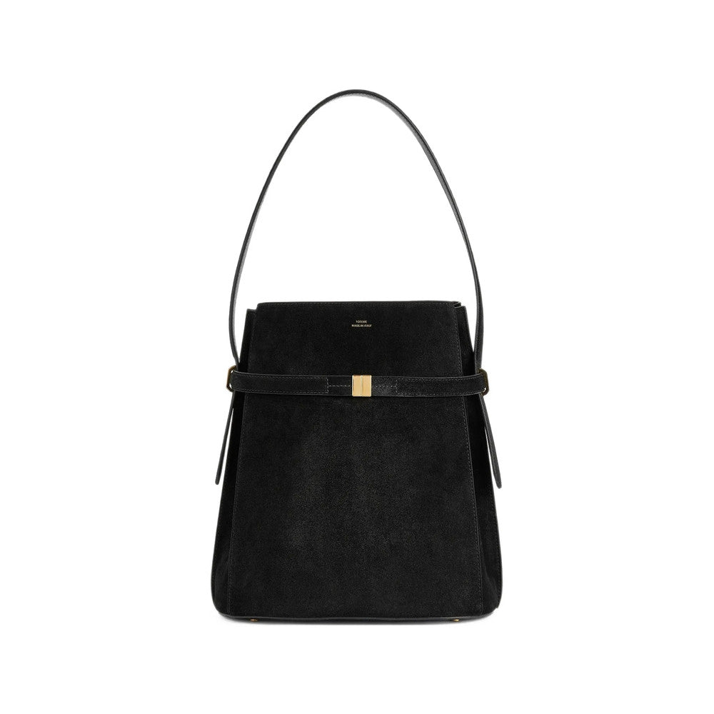 Black Belted Small Bucket Bag 1