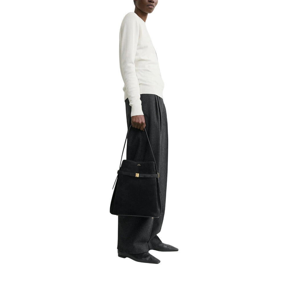 Black Belted Small Bucket Bag 5