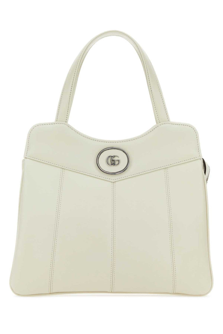 White Petite Top Zip Small Tote 1