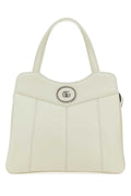 White Petite Top Zip Small Tote 1