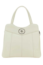 White Petite Top Zip Small Tote 1