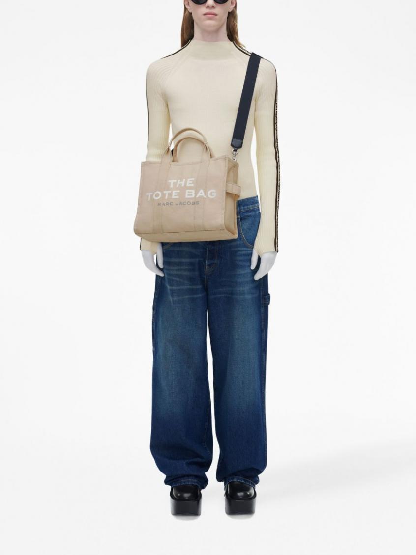 Beige The Top Zip Medium Tote 3