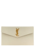 White Uptown Medium Clutch 1