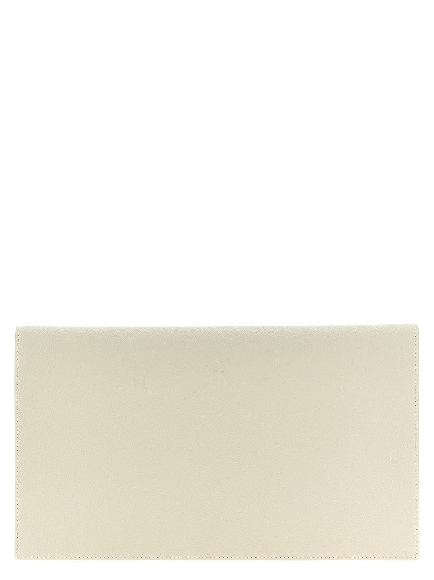 White Uptown Medium Clutch 2