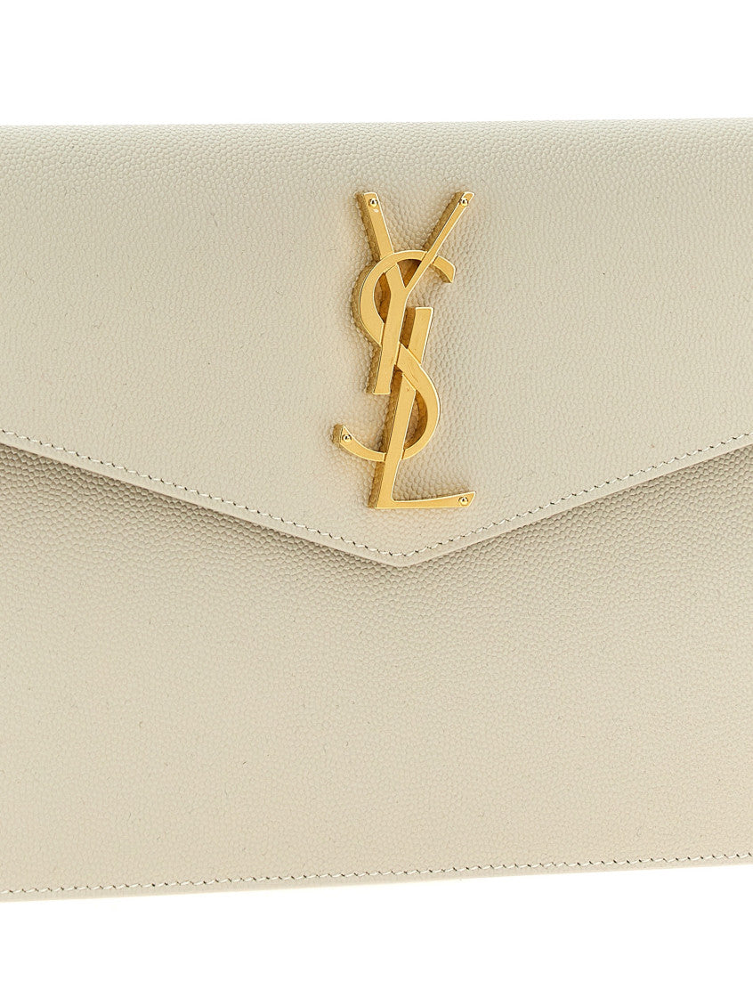 White Uptown Medium Clutch 3