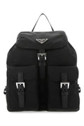 Black Re-nylon small backpack 1