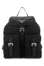 Black Re-nylon small backpack 1
