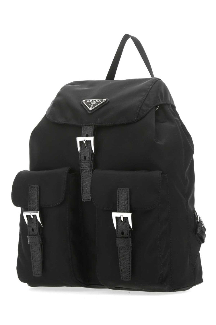 Black Re-nylon small backpack 2
