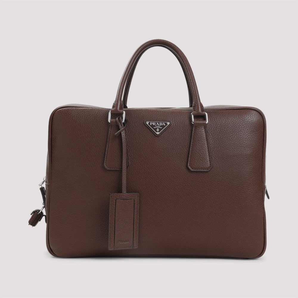 Brown Logo briefcase 3