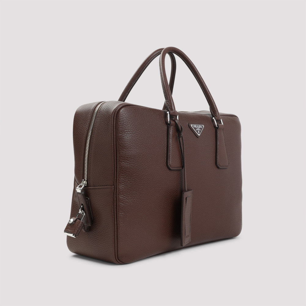 Brown Logo briefcase 4