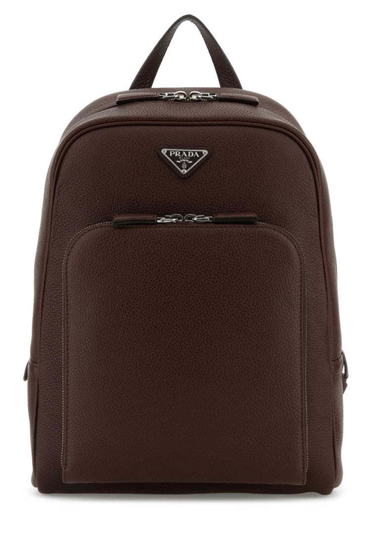 Brown Logo Backpack 1