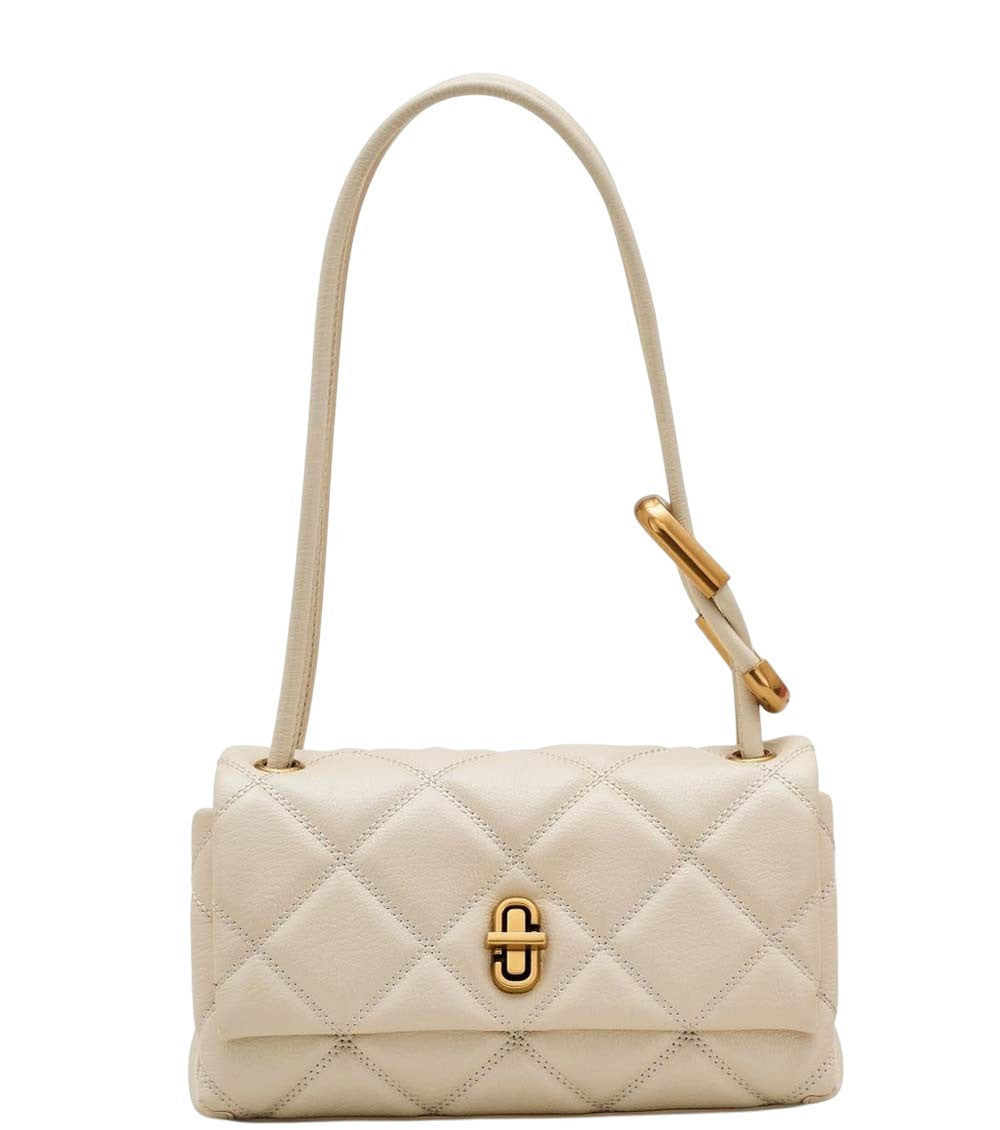 White The Quilted Dual Shoulder Bag 1