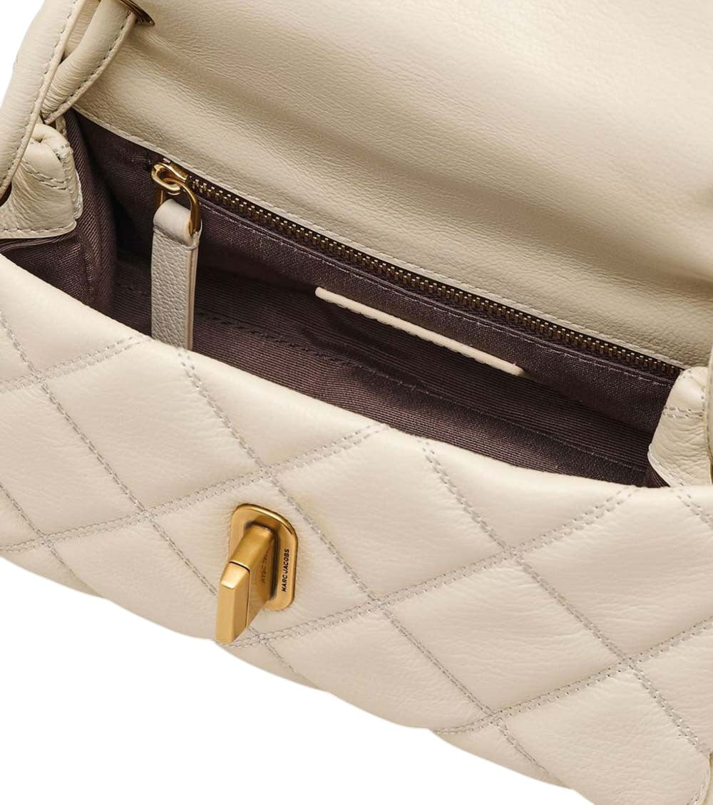 White The Quilted Dual Shoulder Bag 3