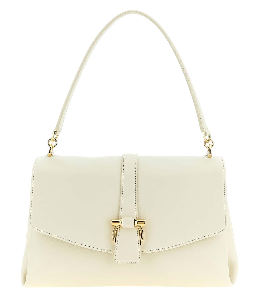 Ivory Logo Medium Shoulder Bag 1