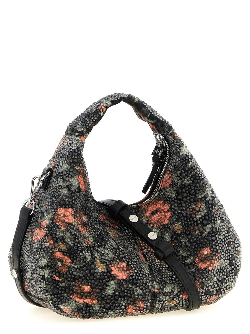 Black Floral Mini Hobo 2