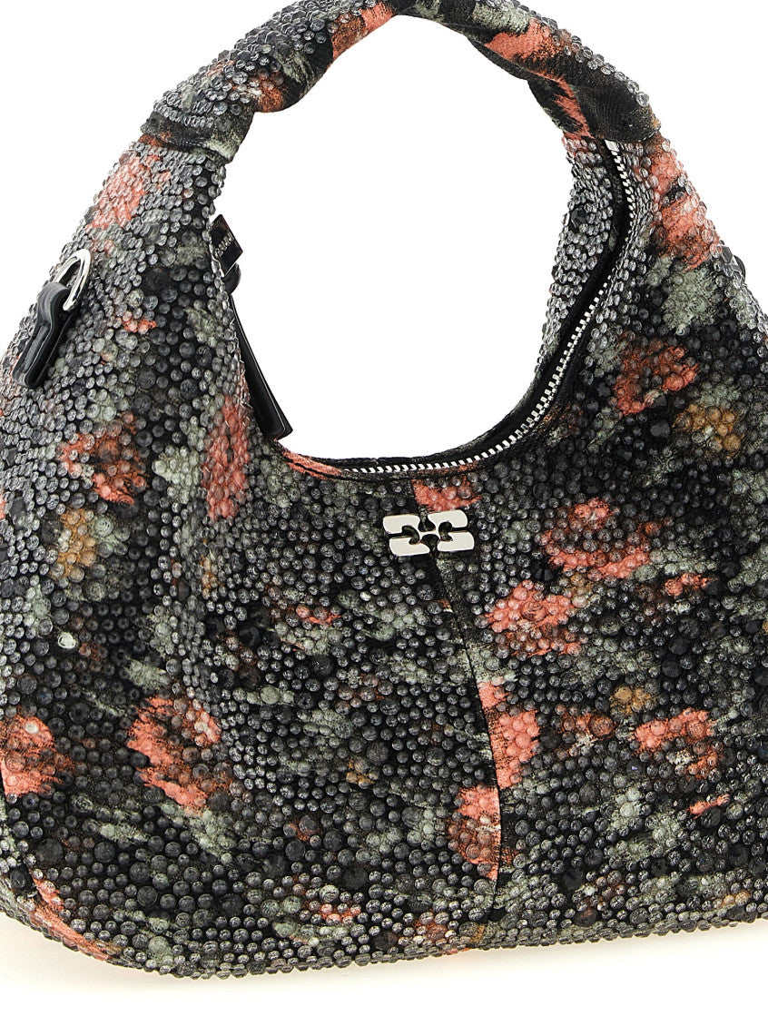 Black Floral Mini Hobo 3