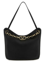 Black VLogo chain-link shoulder bag 1