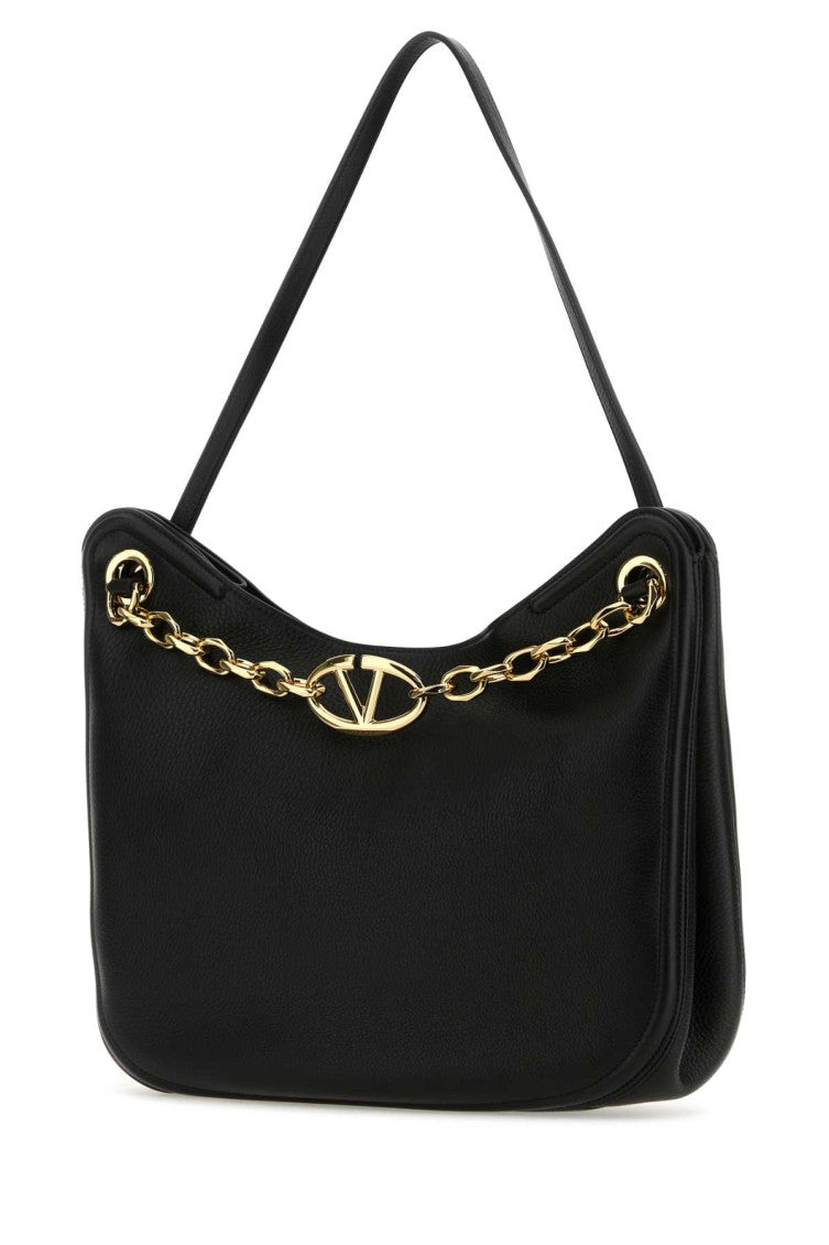 Black VLogo chain-link shoulder bag 2