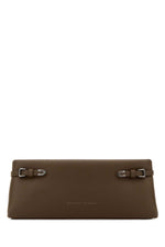 Mud Brown Textured Clutch 1