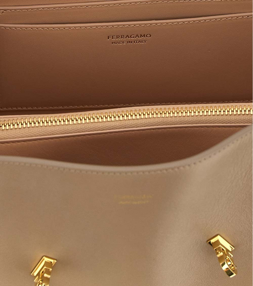Taupe Hug Medium Shoulder Bag 4