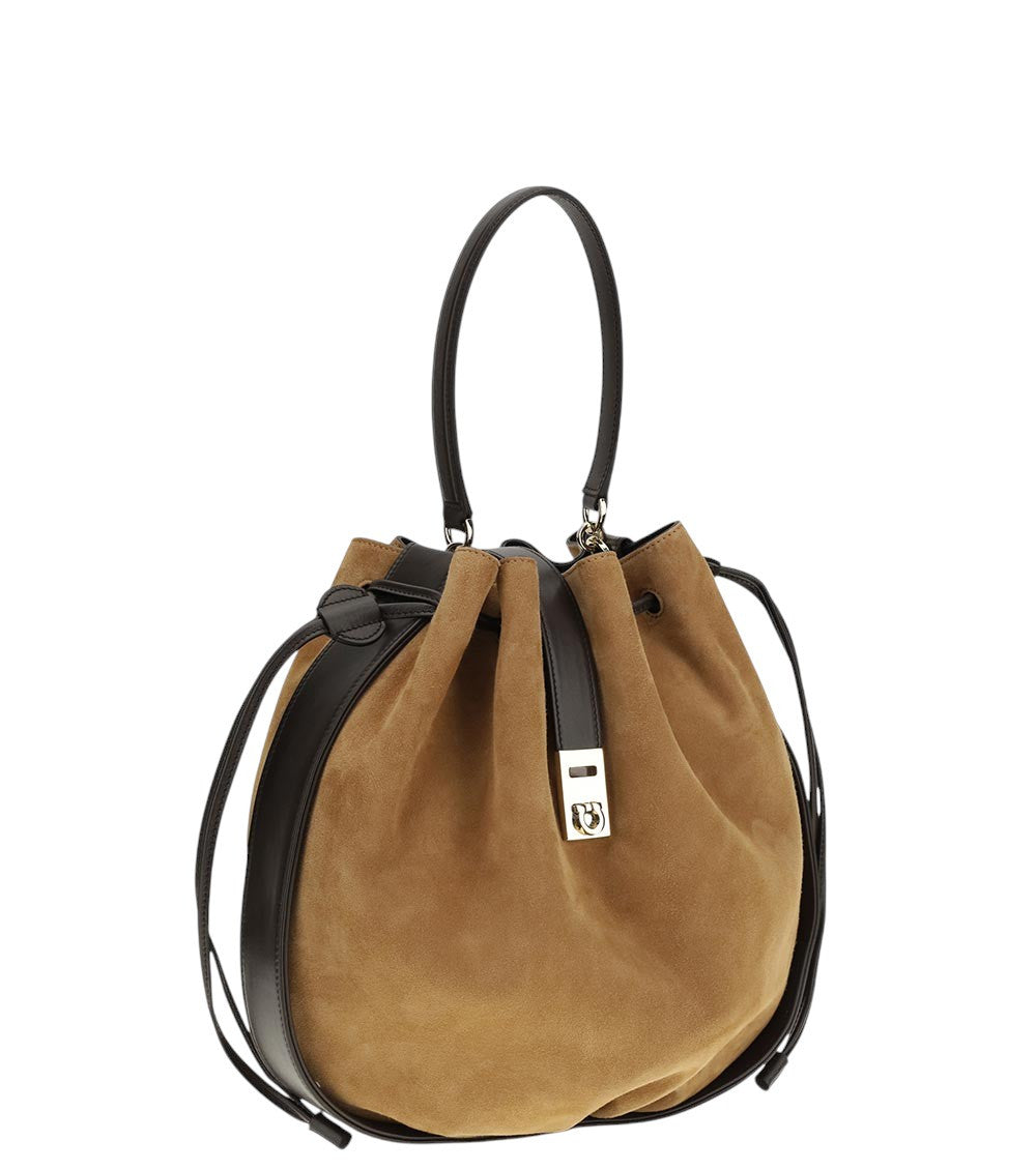 Brown Hug Small Bucket Bag 2