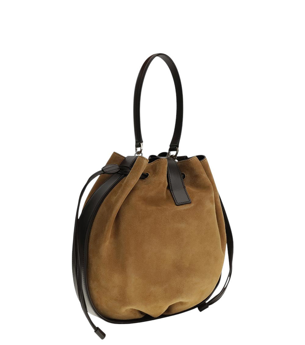 Brown Hug Small Bucket Bag 4