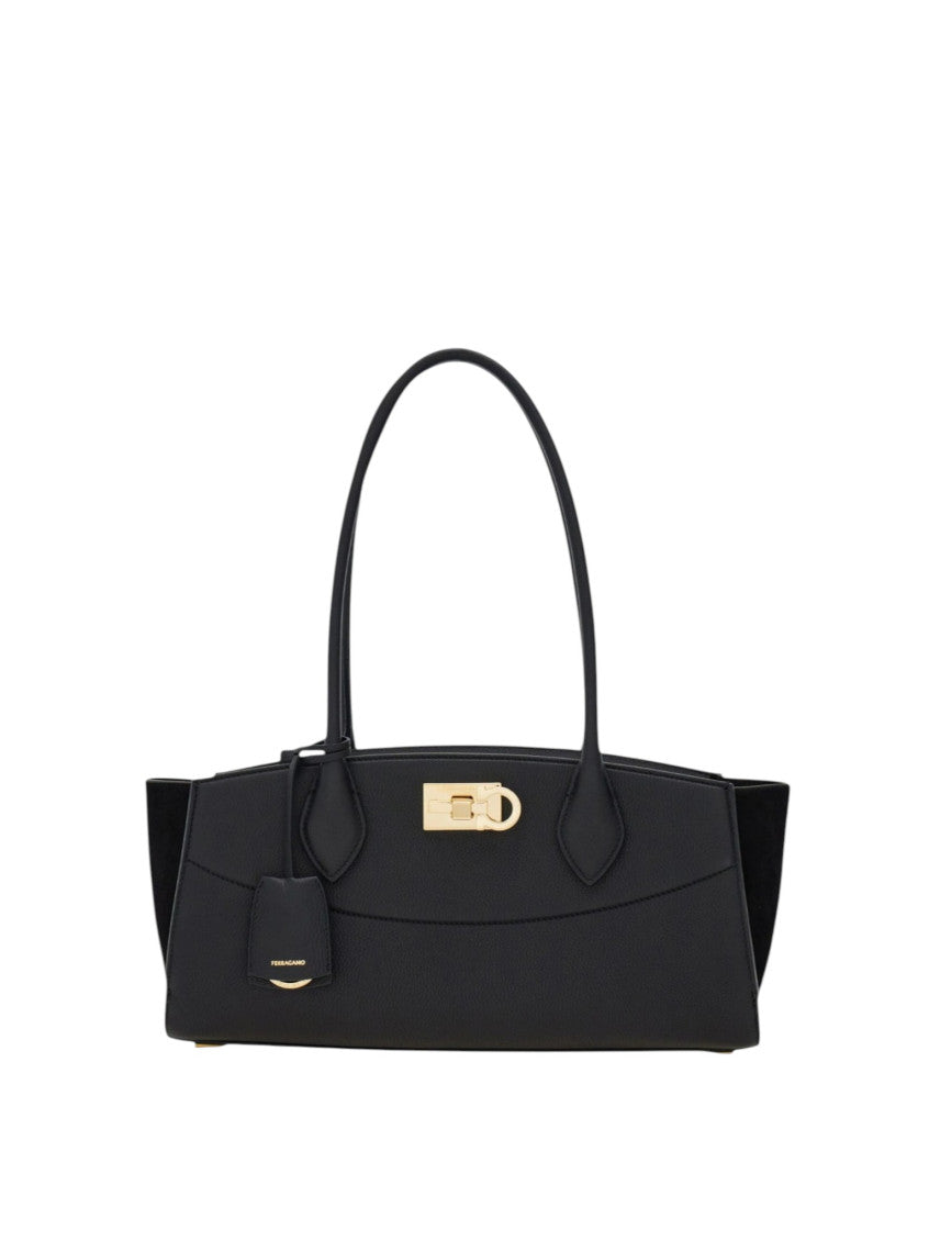 Black Studio Medium Shoulder Bag 1