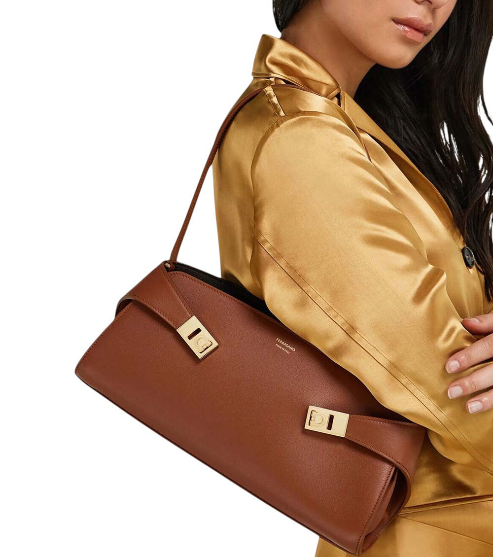 Brown Hug Large Shoulder Bag 6